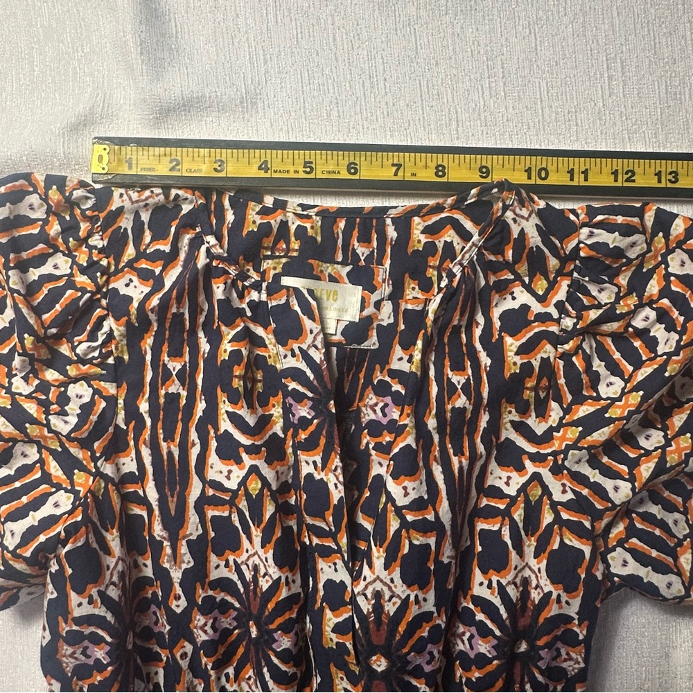 Anthropologie Maeve Somerset Maxi Dress Printed Short Sleeve  XS P - Picture 12 of 14